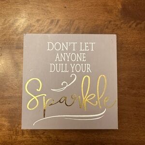 Inspirational Wall Art with Gold Accents